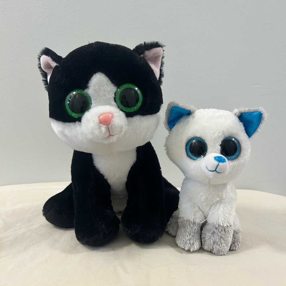 Ty Beanie Babies - Ava Black Cat 10” ONLY (white sold)